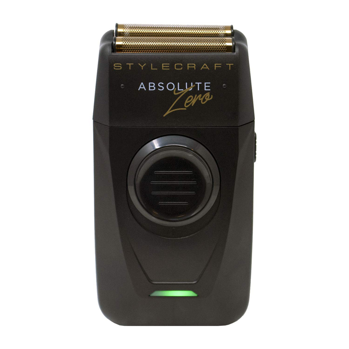 StyleCraft Absolute Zero foil shaver front view with ultra-thin gold titanium foils for sensitive skin