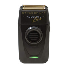 StyleCraft Absolute Zero foil shaver front view with ultra-thin gold titanium foils for sensitive skin