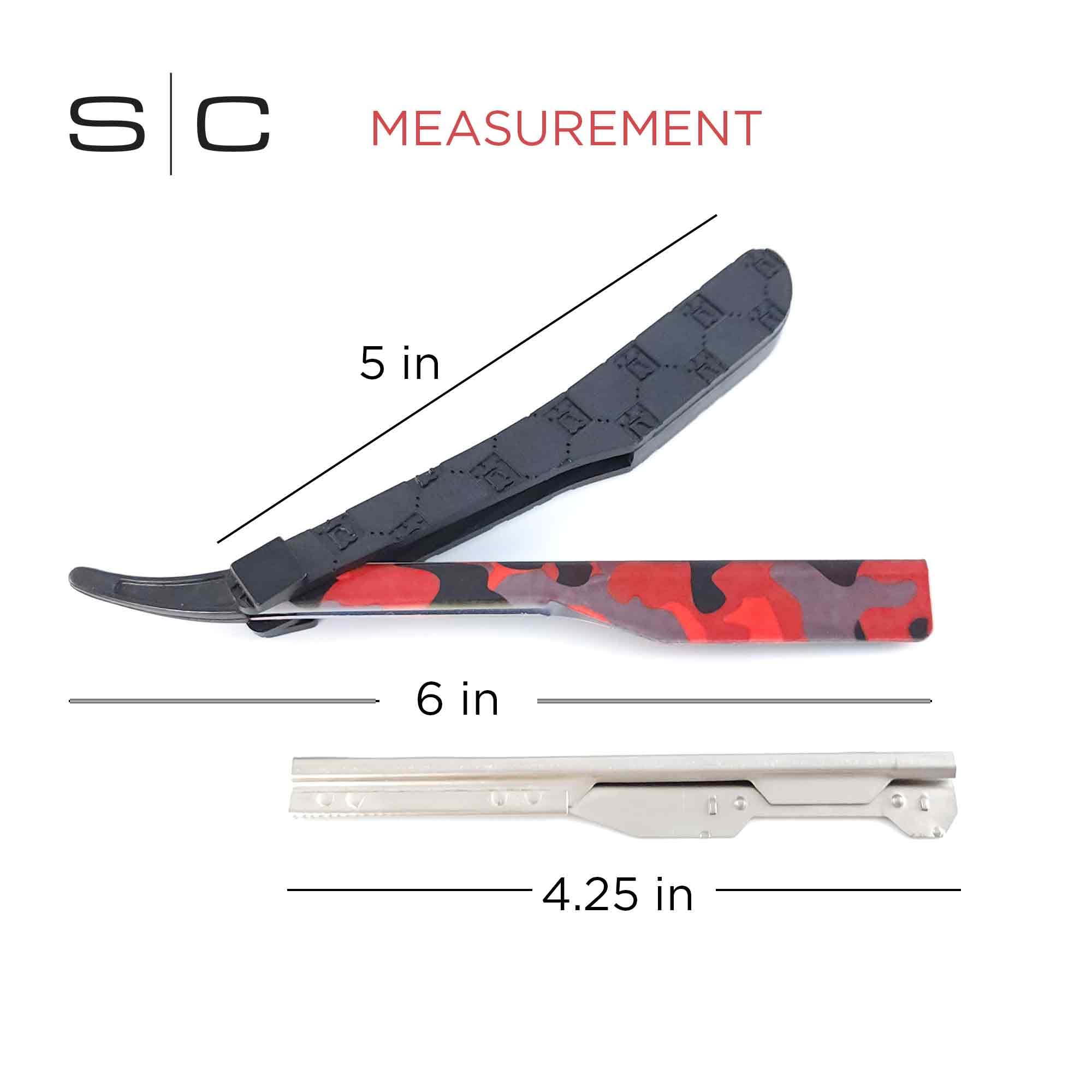 StyleCraft straight razor in camouflage finish supports clean, polished professional styling