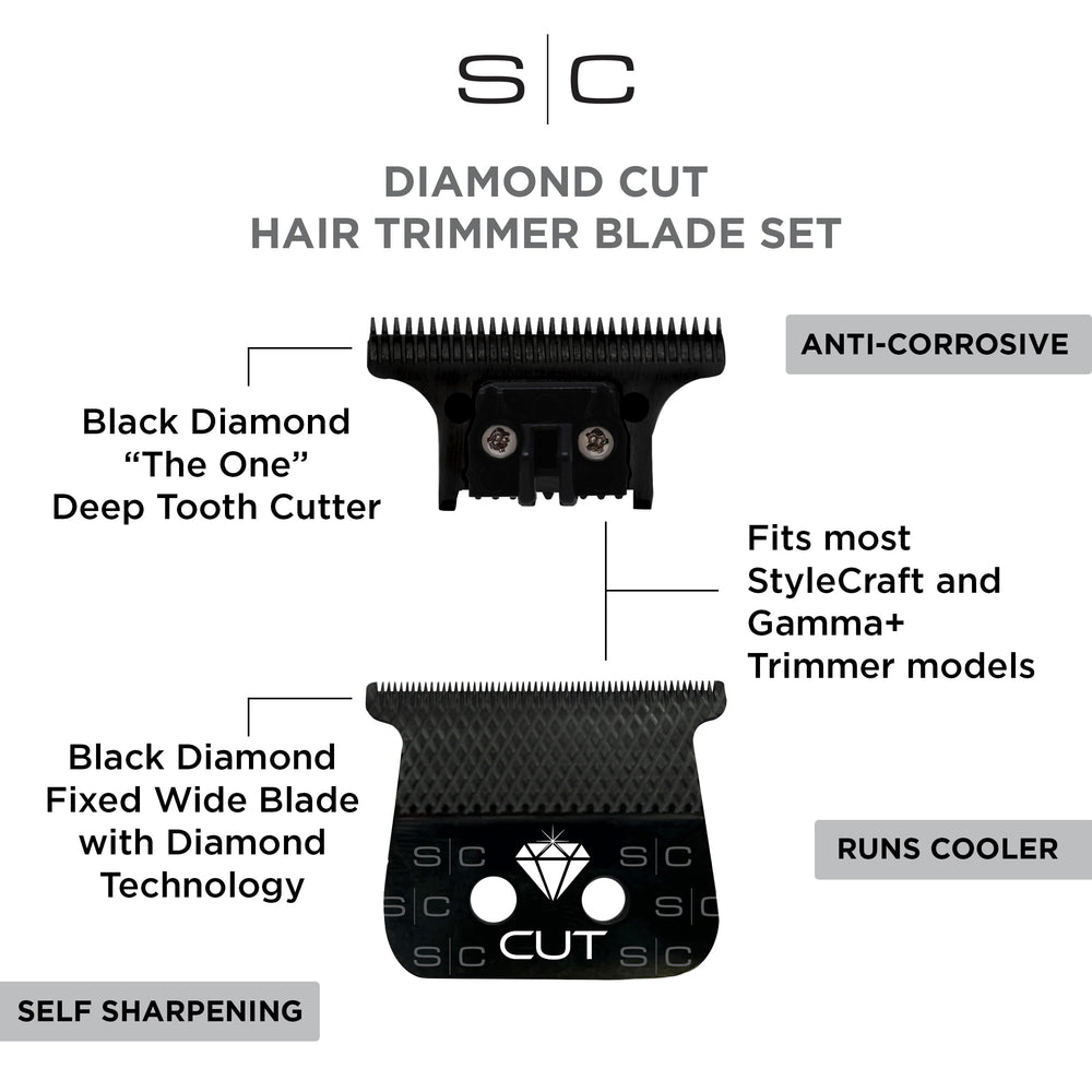 StyleCraft Diamond DLC blade self-sharpening design extends blade life