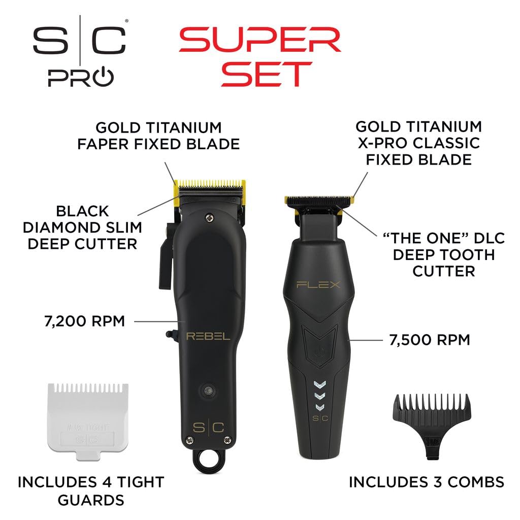 Stylecraft Flex Trimmer close-up blades in gold titanium finish