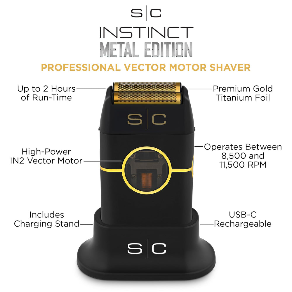 StyleCraft Instinct foil gold titanium closeup highlighting durable premium foil for smooth passes.