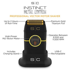 StyleCraft Instinct foil gold titanium closeup highlighting durable premium foil for smooth passes.