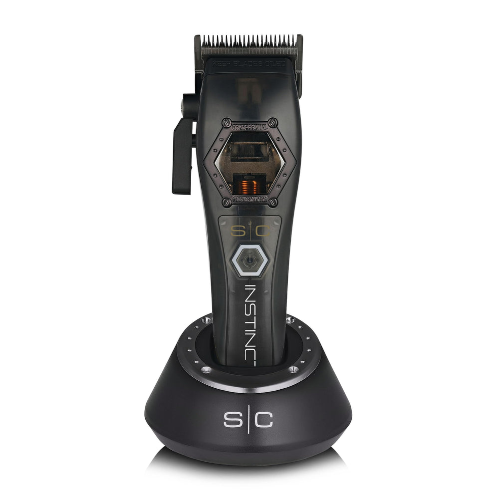 Stylecraft Instinct Metal Edition clipper front-angle for precise trims.