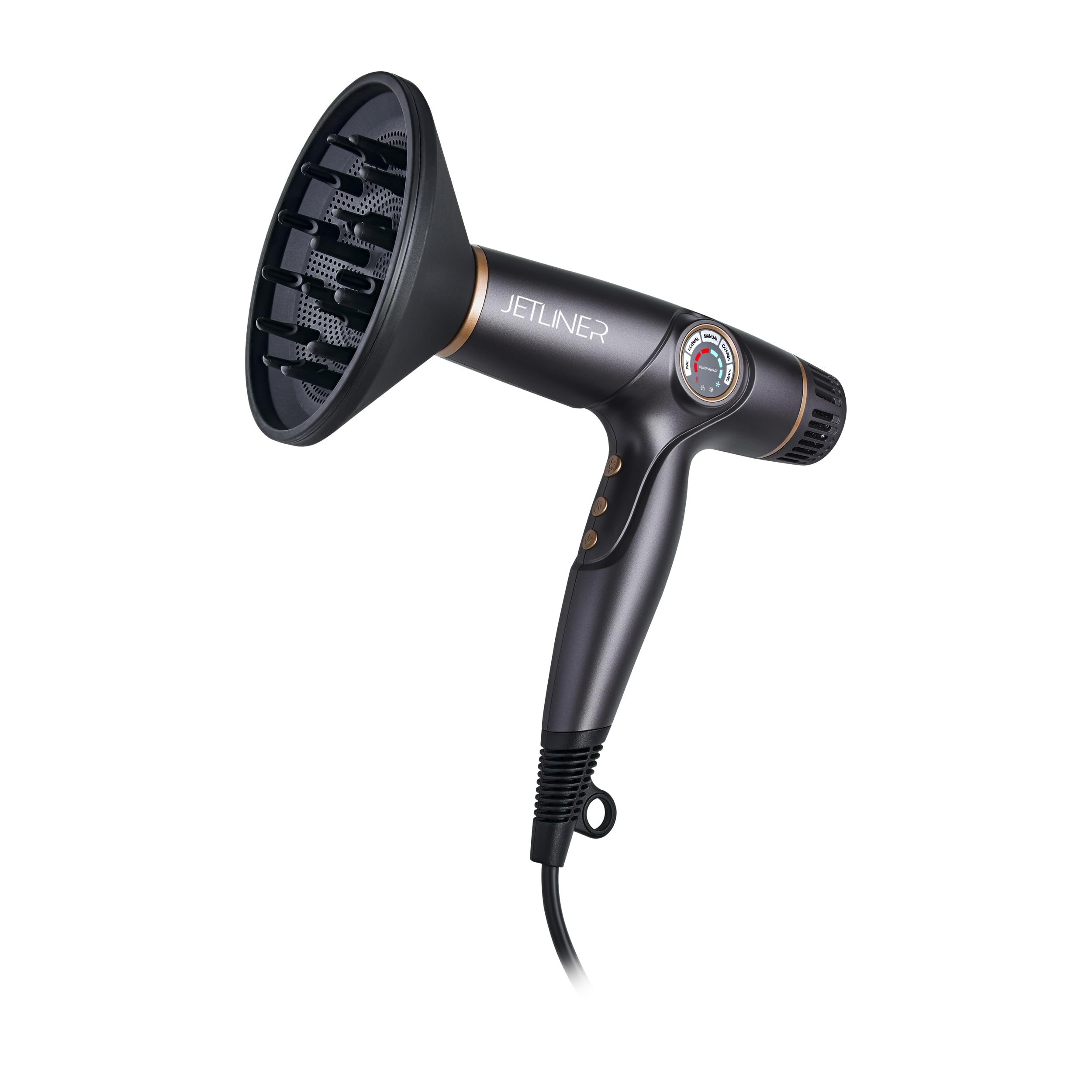 StyleCraft JetLiner nozzle and diffuser for precise styling and frizz control.
