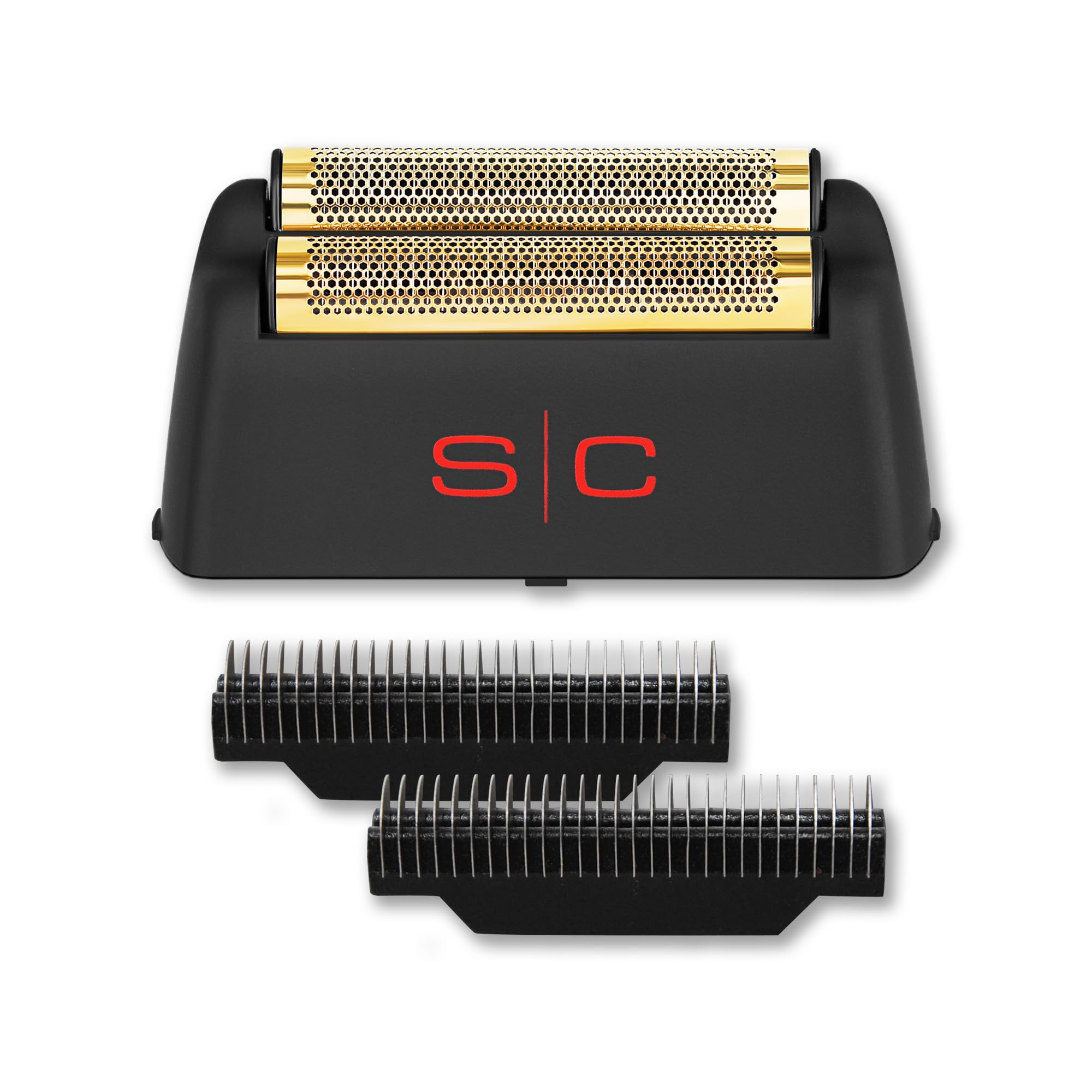 StyleCraft Rebel shaver gold titanium foil head delivers smoother glide for sensitive skin.