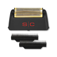 StyleCraft Rebel shaver gold titanium foil head delivers smoother glide for sensitive skin.