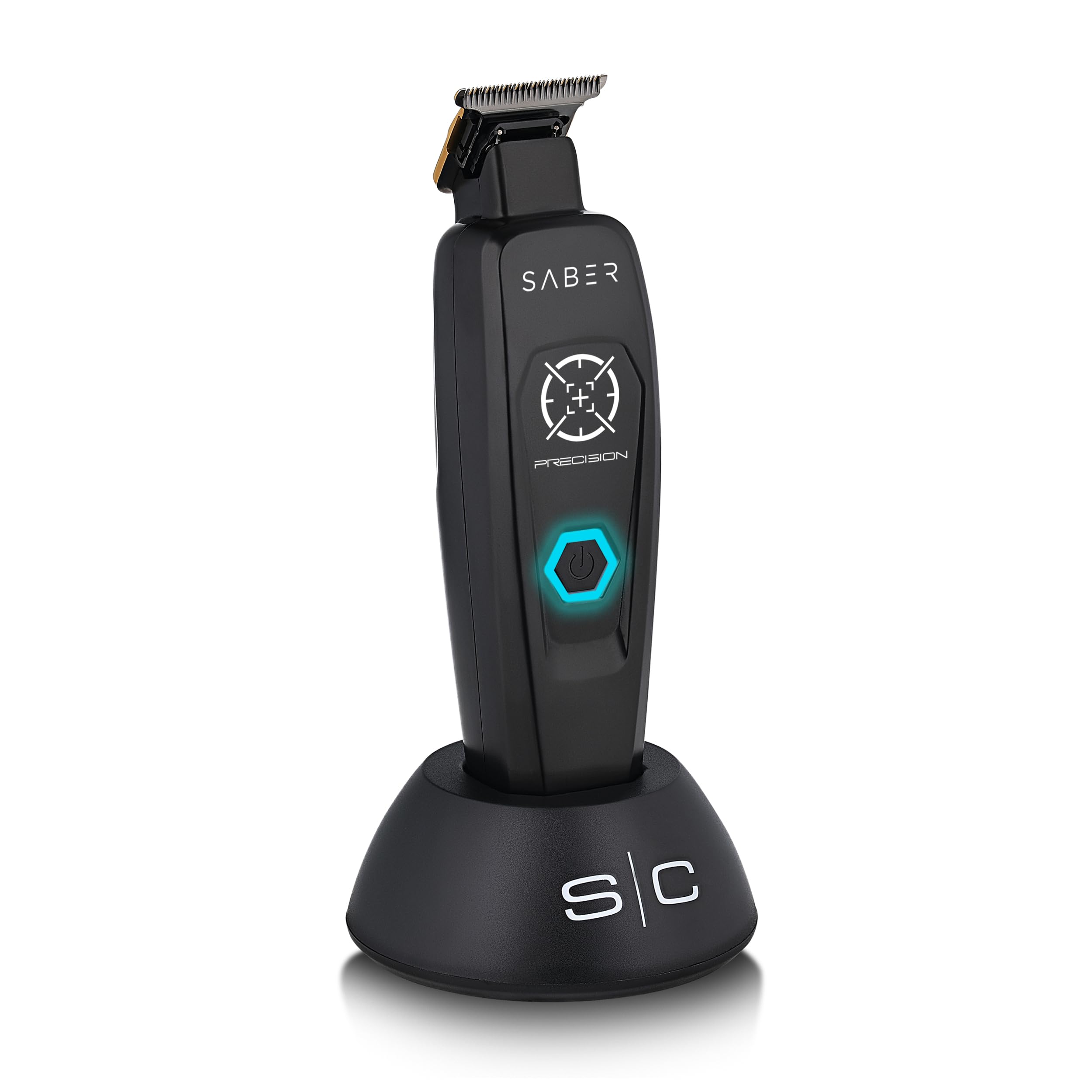 Stylecraft Saber Professional digital brushless motor close-up emphasizes precise, quiet trimming performance.