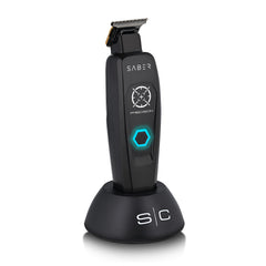 Stylecraft Saber Professional digital brushless motor close-up emphasizes precise, quiet trimming performance.