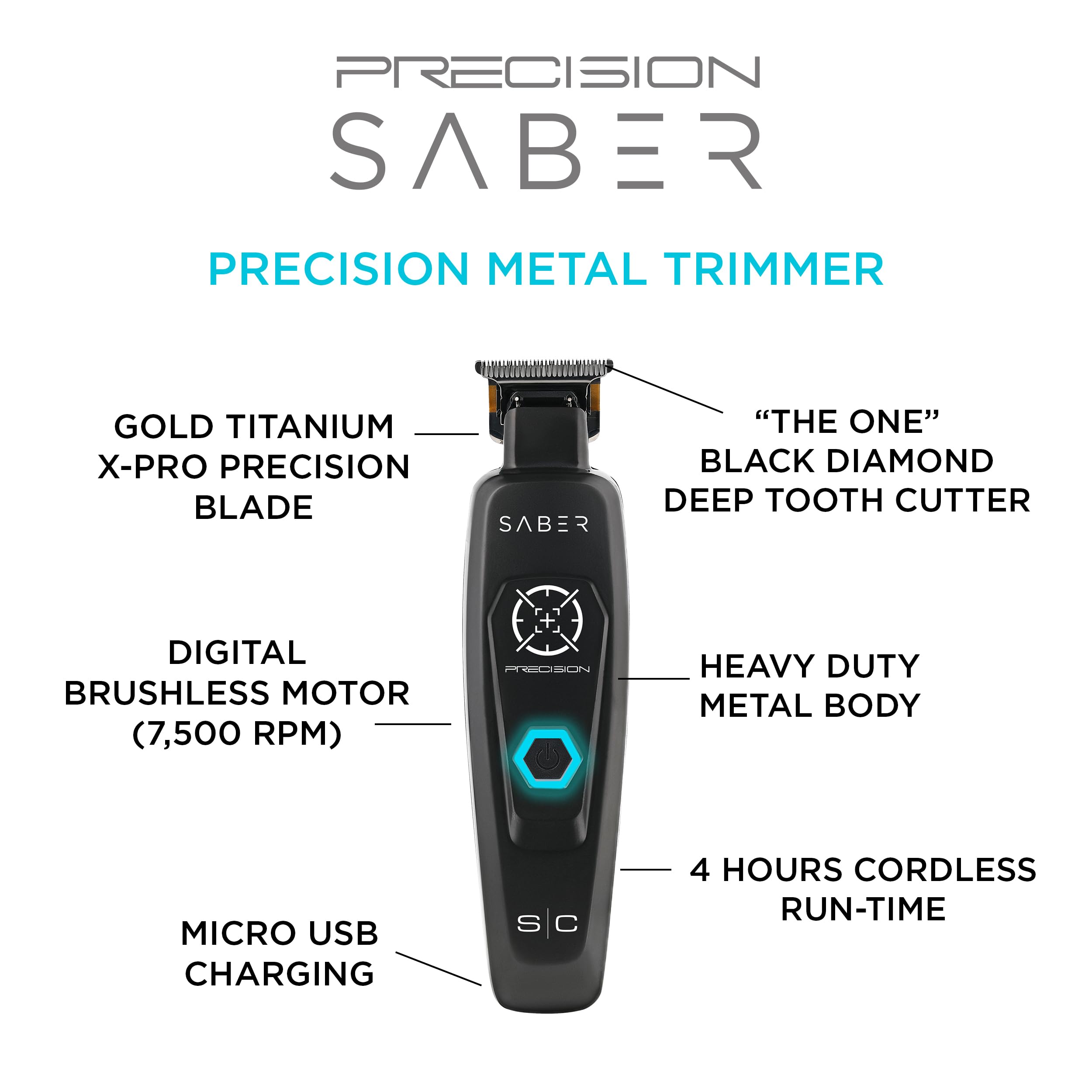Stylecraft Saber Professional precision blade system close-up showcases sharp, consistent edge control.