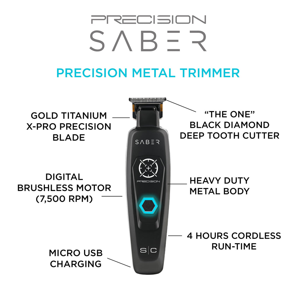 Stylecraft Saber Professional precision blade system close-up showcases sharp, consistent edge control.