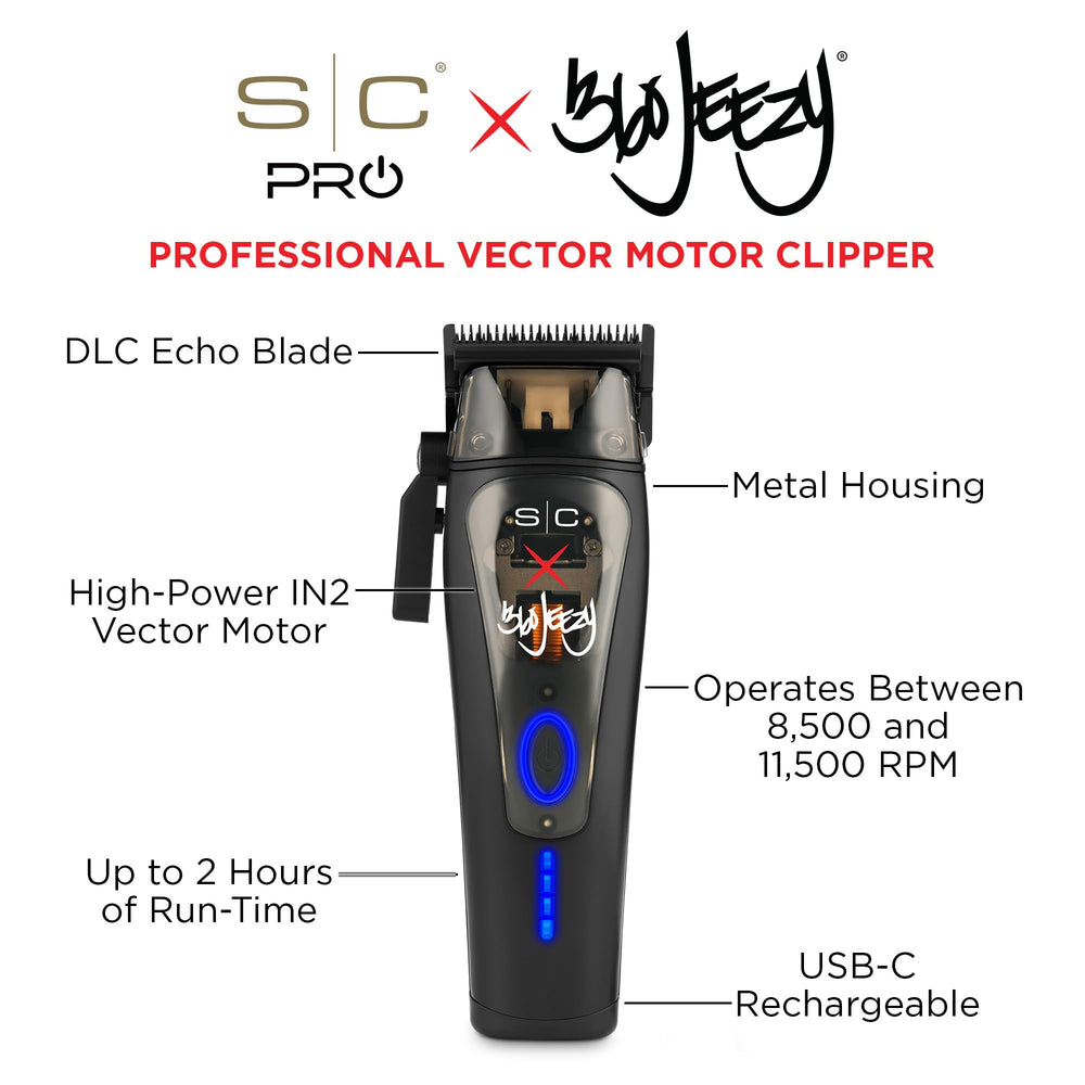 Stylecraft SC x 360 Jeezy Pro torque control dial shows rapid adjustments for versatile fades