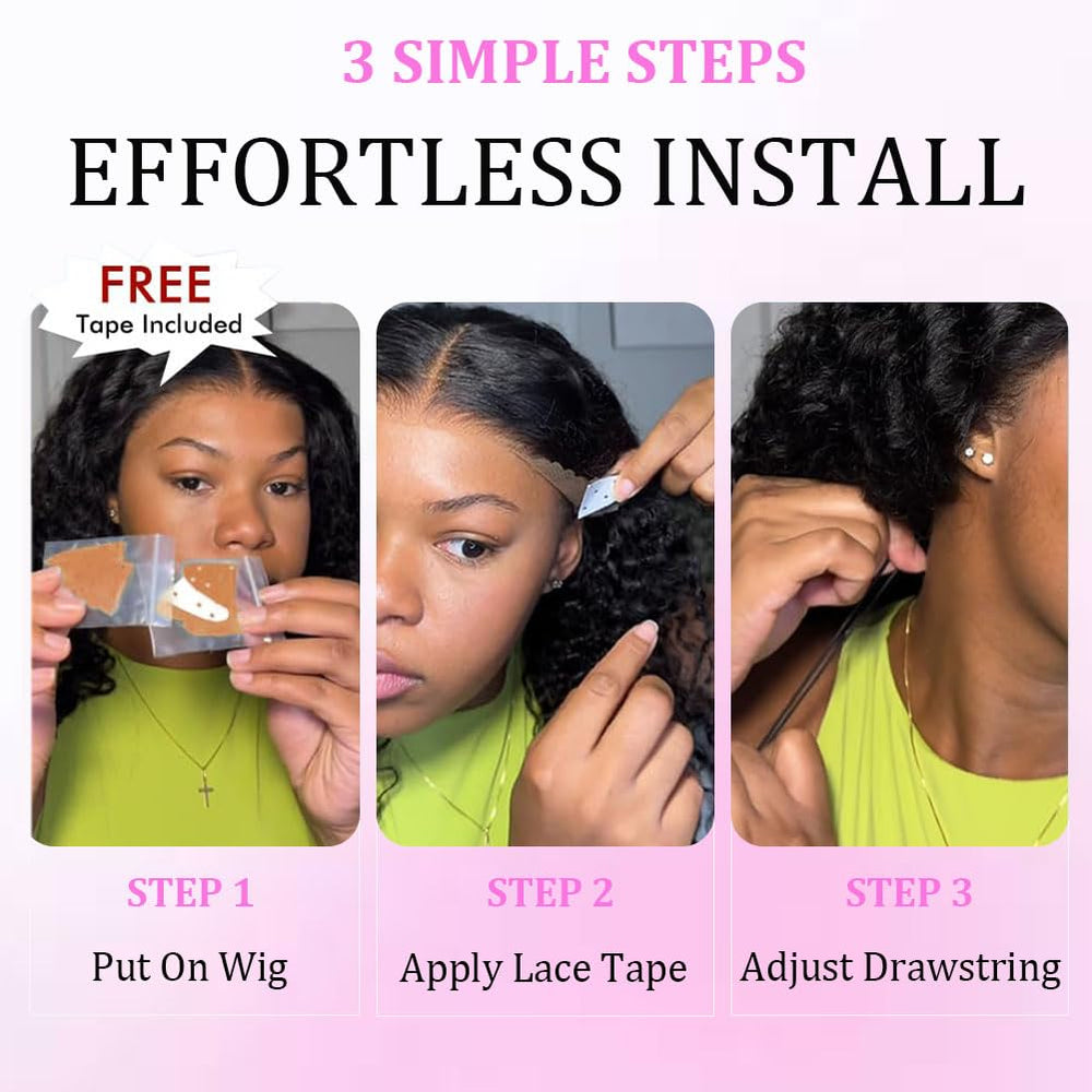StyleLife elastic drawstring cap keeps wig secure across head shapes.