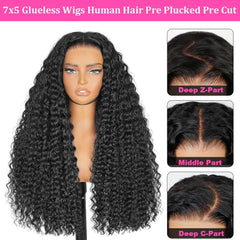 StyleLife pre-plucked pre-cut lace-front wig reveals natural hairline for realistic scalp.