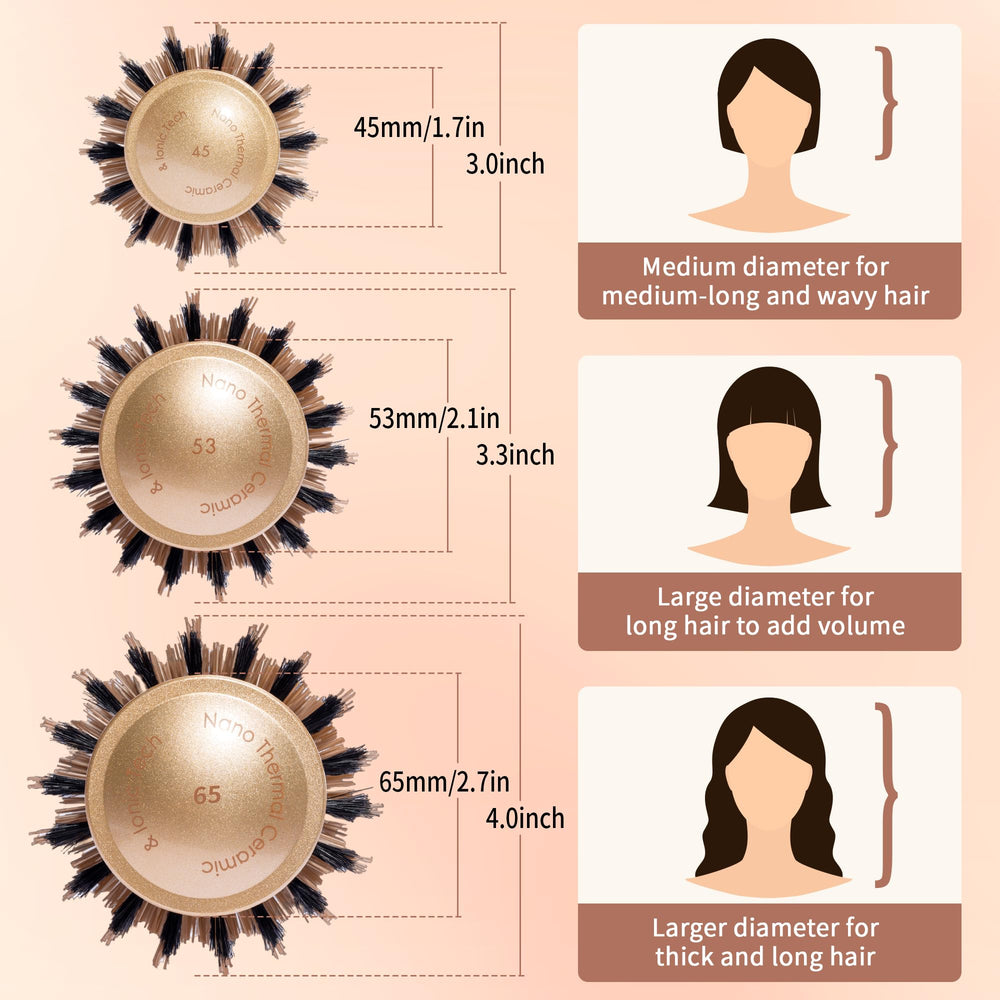 STYLEMATE boar bristles close-up show natural bristles for glow and oil distribution.