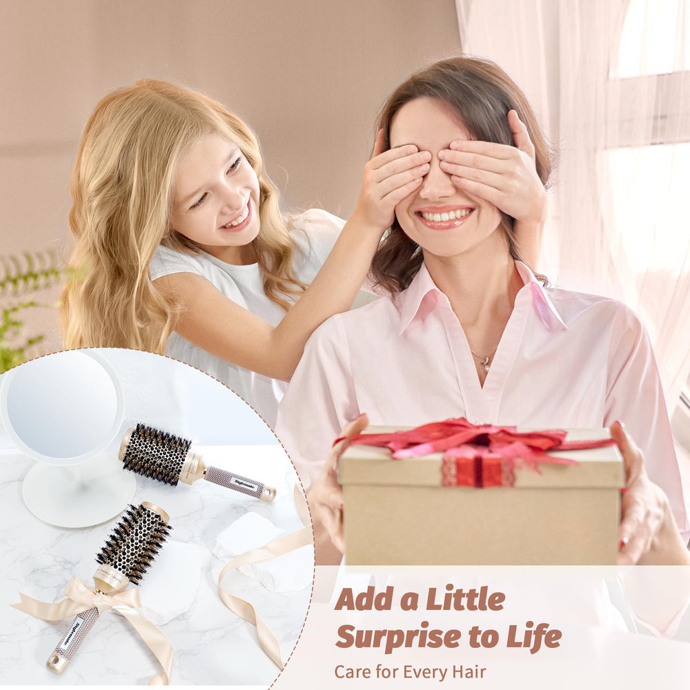 STYLEMATE gift-set image shows brush and four clips in a chic box.