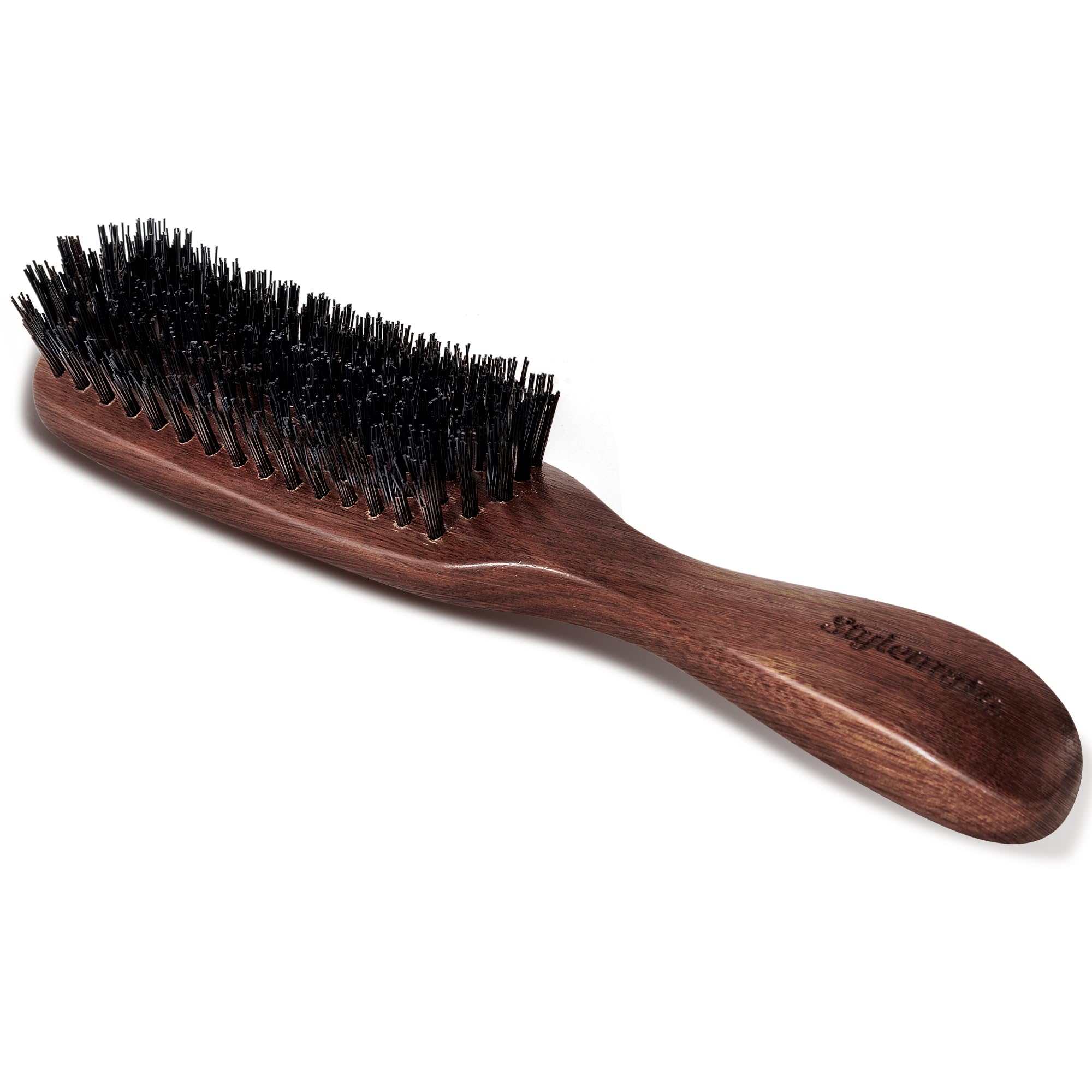 STYLEMATE nylon brush closeup showing stiff bristles for detangling