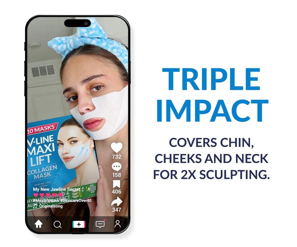 Stylia MaxiLift on a mirror selfie routine for confidence.