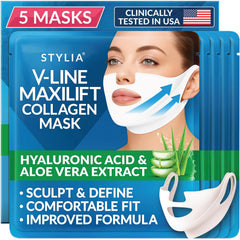 Stylia MaxiLift v-line mask chin contour shows defined jawline for a balanced look