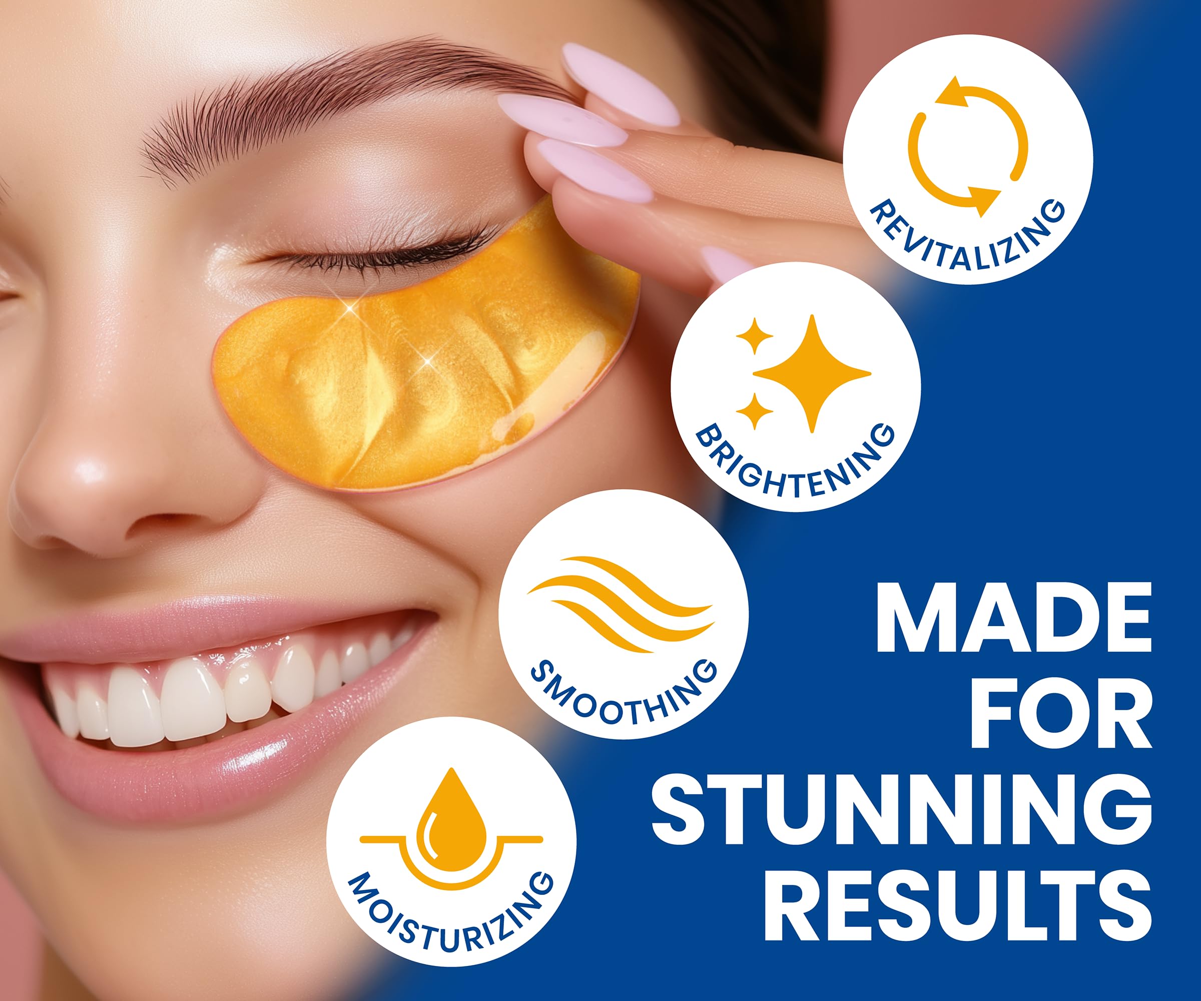 Stylia marine collagen patches support a smoother under-eye appearance.