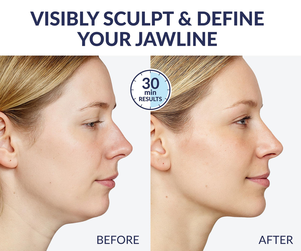 Stylia V Line lifting collagen mask application on face demonstrates quick contour shaping potential