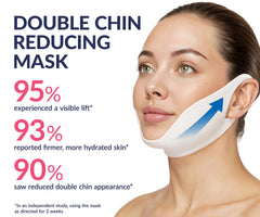 Stylia V Line neck-tightening mask closeup highlights secure fit and neck contour support.
