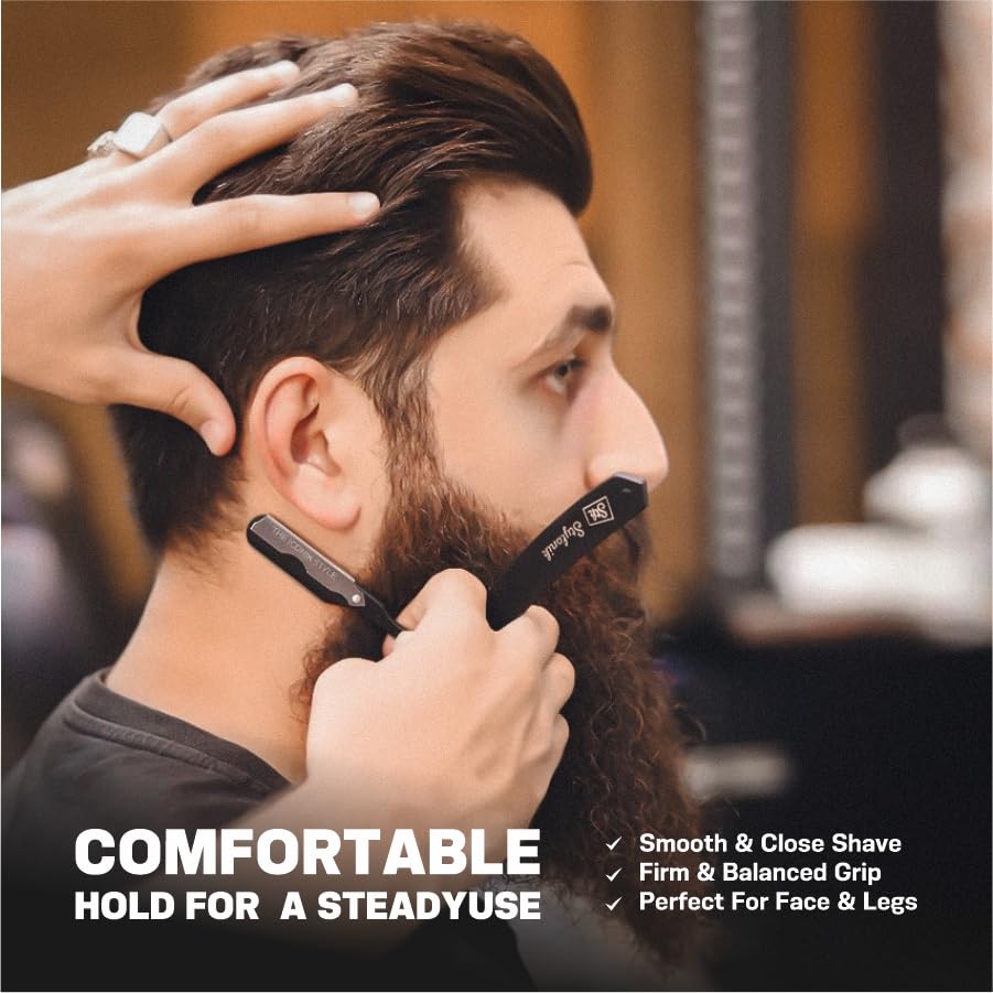 Stylonik shaving setup image demonstrates ready-to-use kit for immediate grooming routines