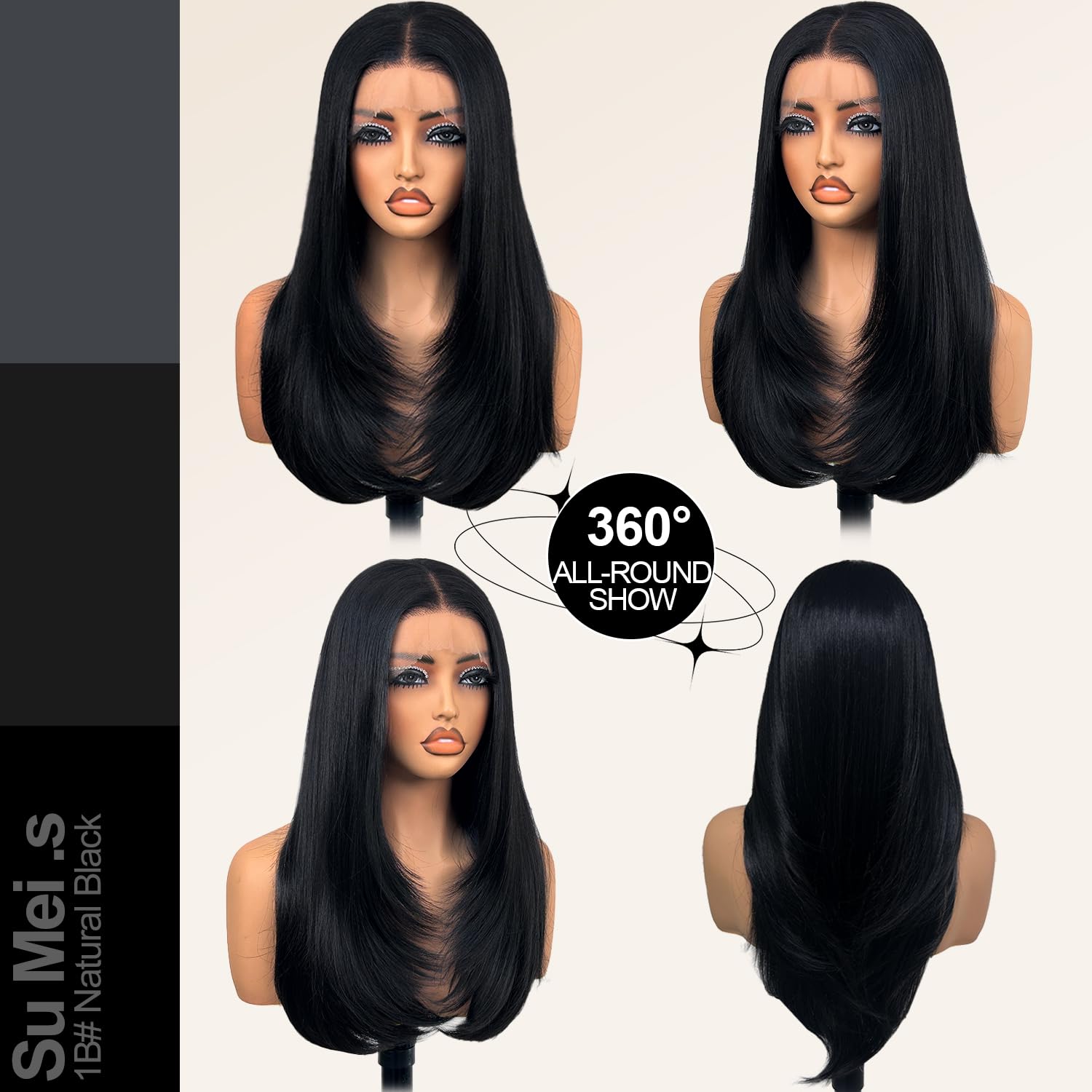 Su Mei.s glueless lace-front wig 26inch inner cap shows breathable comfort