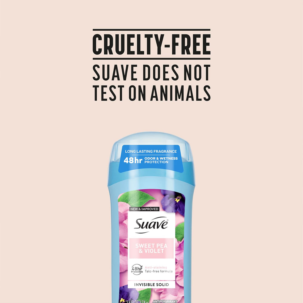 Suave 2-6-ounce each pack shown for on-the-go freshness and easy reapplication.