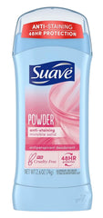 Suave invisible solid deodorant pack6 box back view for everyday odor protection