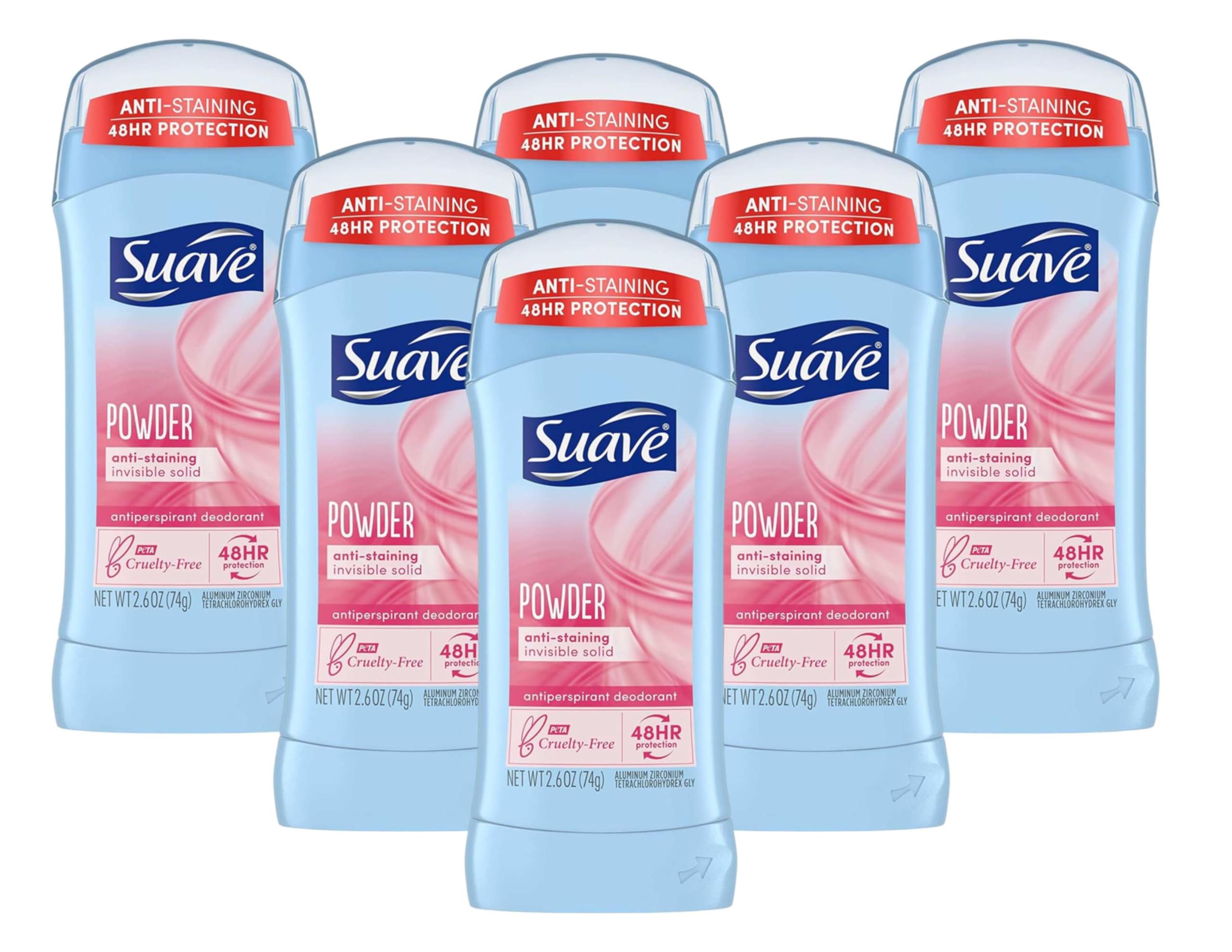 Suave 24hr protection invisible solid deodorant stick front view for all-day freshness