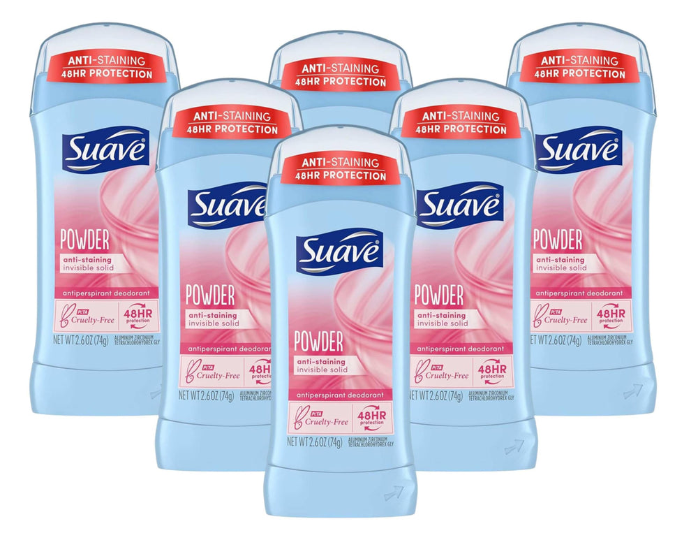 Suave 24hr protection invisible solid deodorant stick front view for all-day freshness