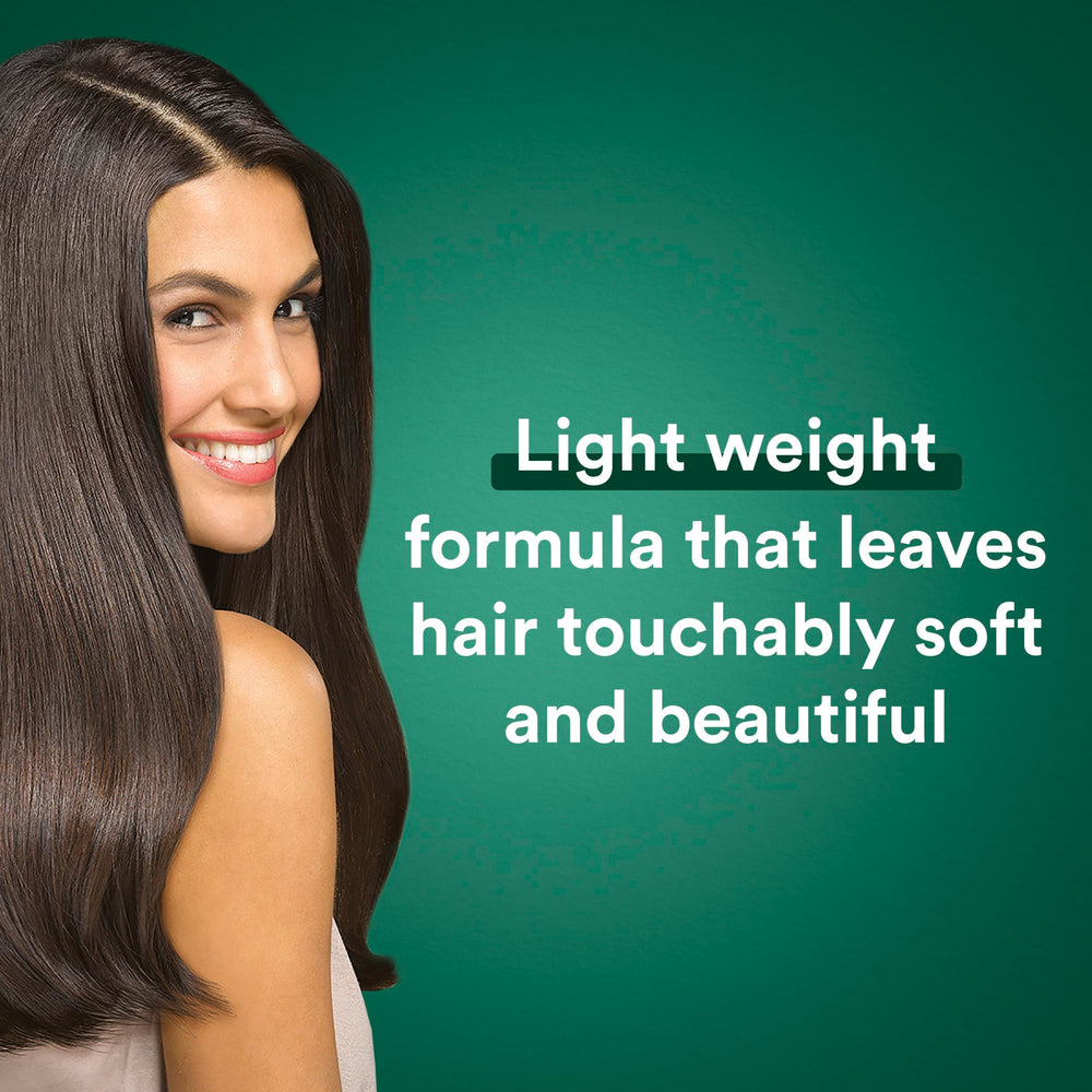 Suave conditioner pump image highlighting easy dispense and hydrating care.