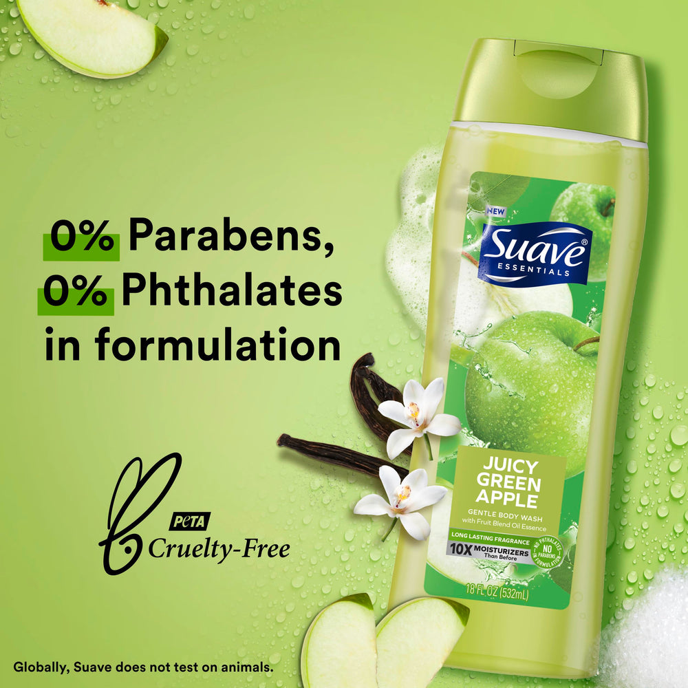 Suave Orchard Apple scent bottle with crisp vanilla notes
