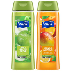 Suave Body Wash Juicy Green Apple bottle for a refreshing morning shower