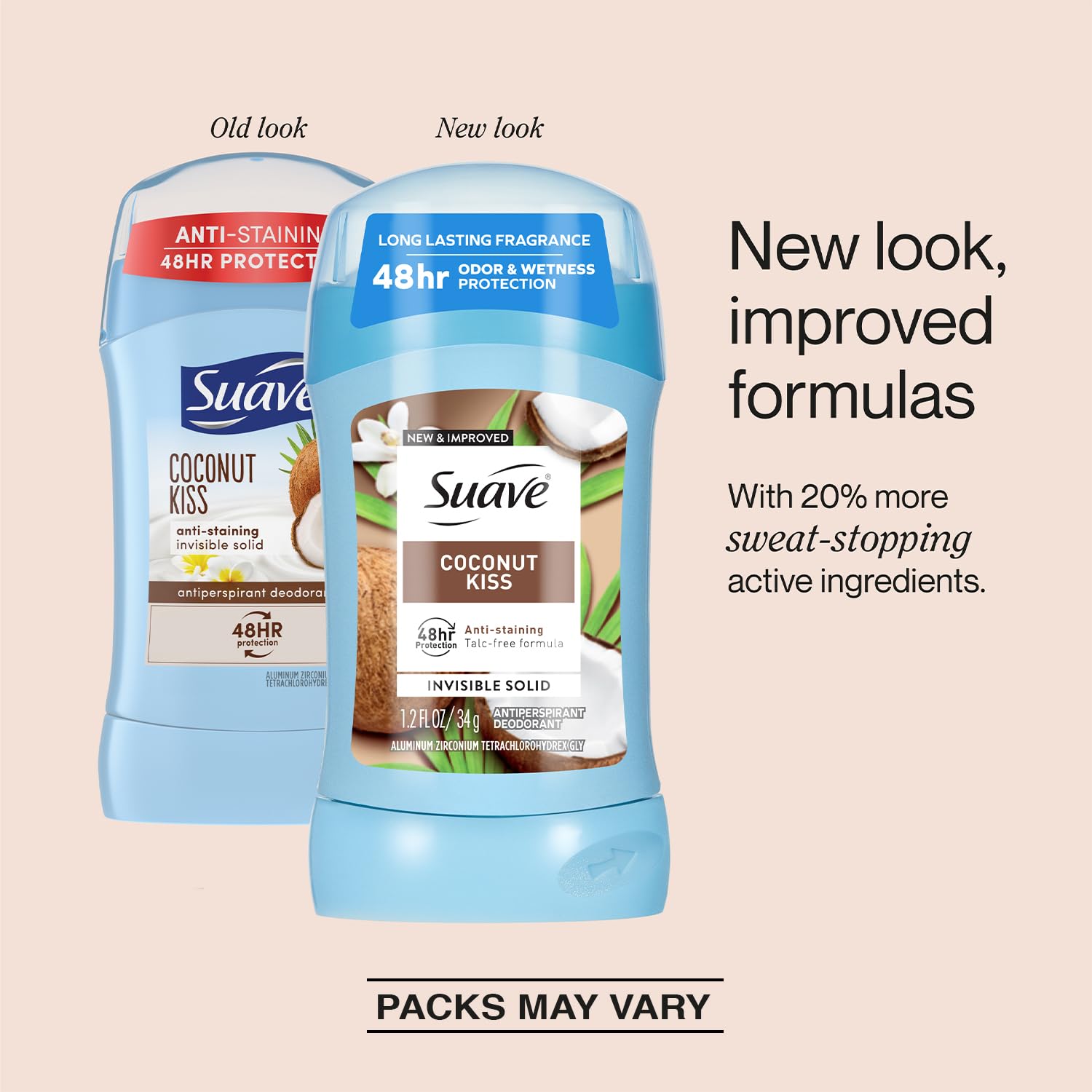 Anti-staining invisible solid design keeps clothes clean with coconut-vanilla scent