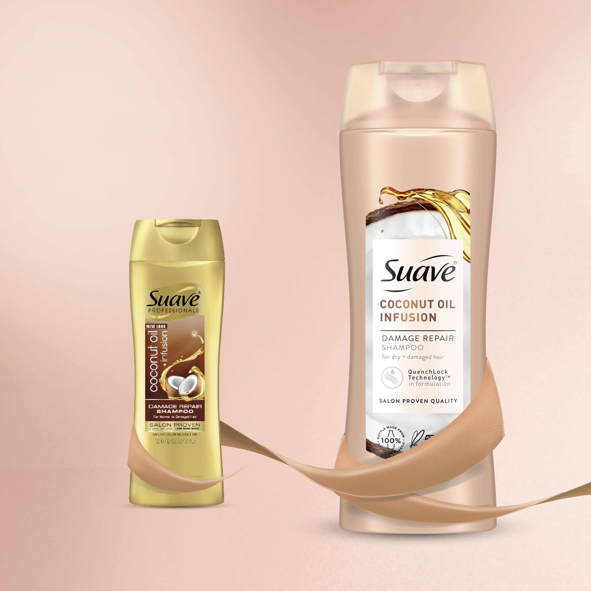 Suave Coconut Oil Infusion Set packaging shows hydrating care.
