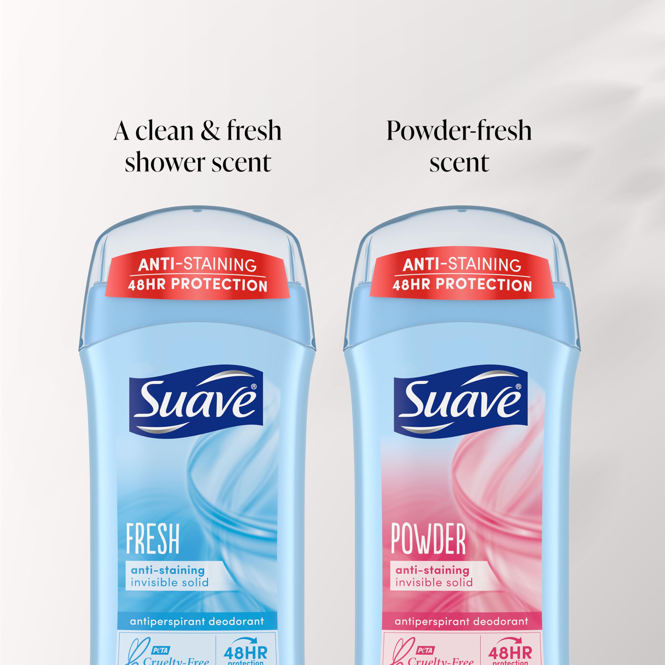 Suave Deodorant Women invisible on skin with anti-stain formula on fabric