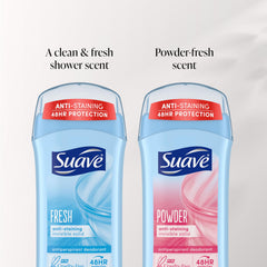 Suave Deodorant Women invisible on skin with anti-stain formula on fabric