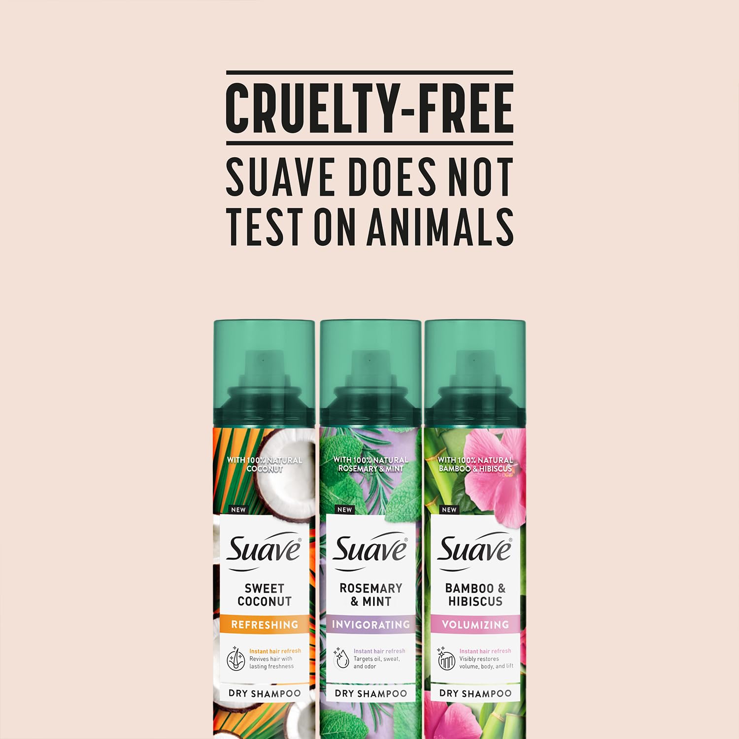 Suave dry shampoo 3-pack pack-front shows convenient bundle