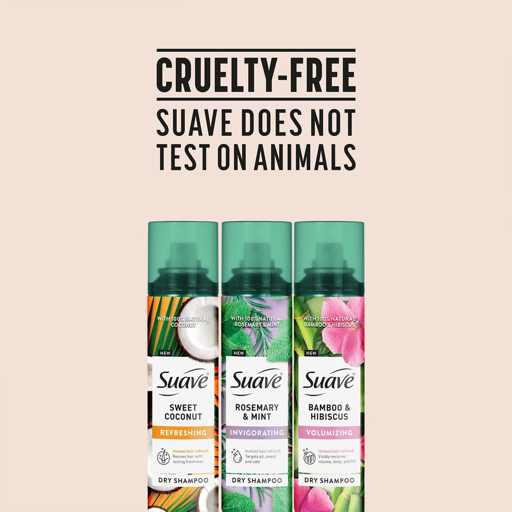 Suave dry shampoo 3-pack pack-front shows convenient bundle