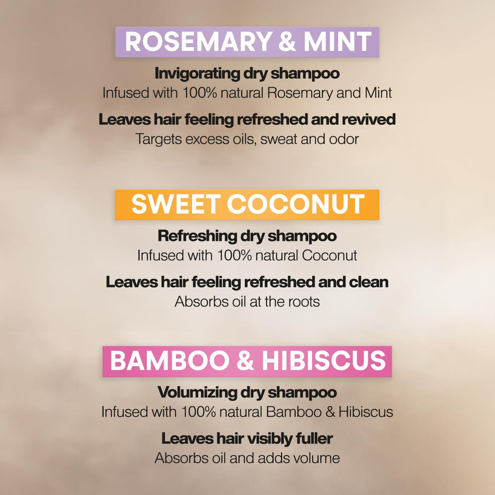 Suave dry shampoo bamboo-hibiscus bottle adds light volume without heaviness