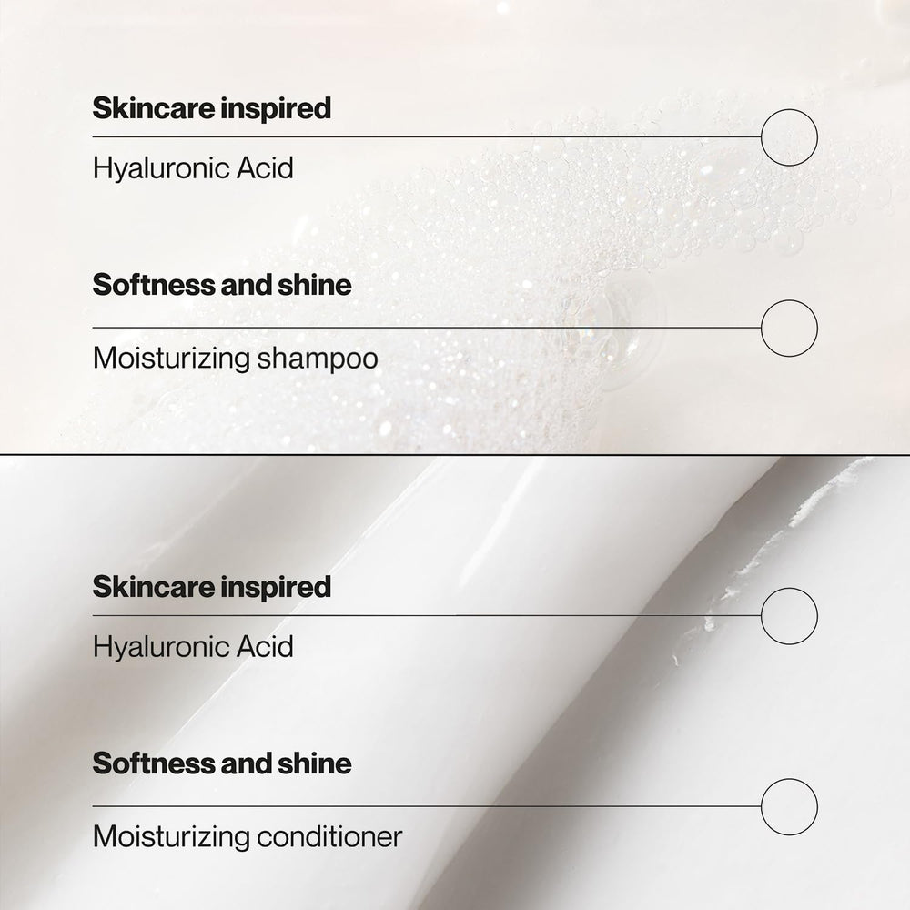 Suave Hyaluronic Infusion set packshot shows value-packed hydrating duo for dry hair