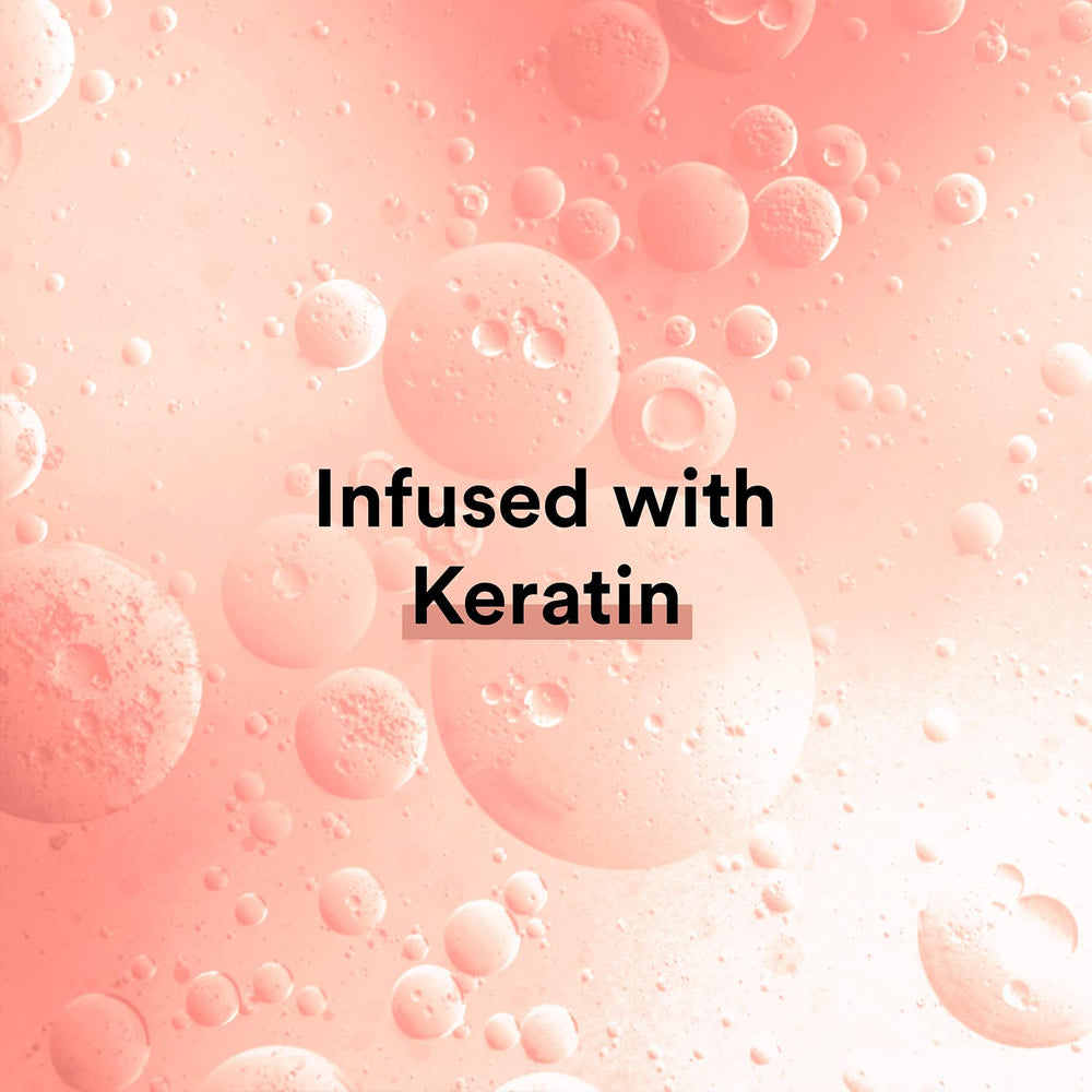 Close up of low sulfate formula label supporting smooth hair and balanced cleansing