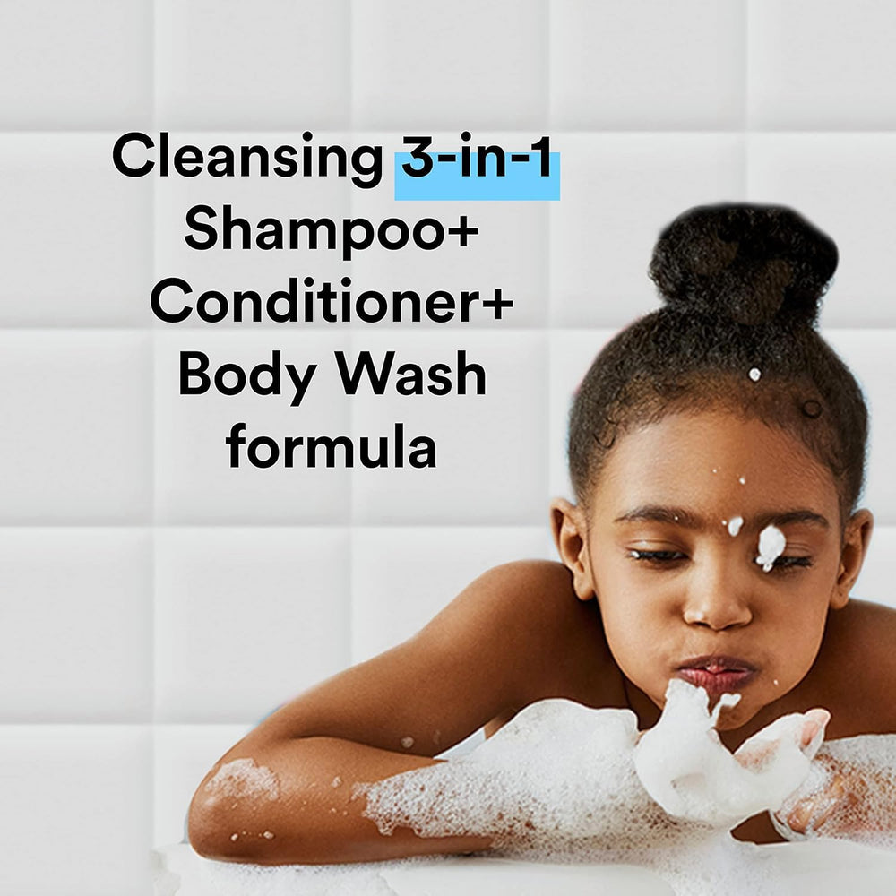 Suave Kids 3-in-1 paraben-free cleansing on kids' skin