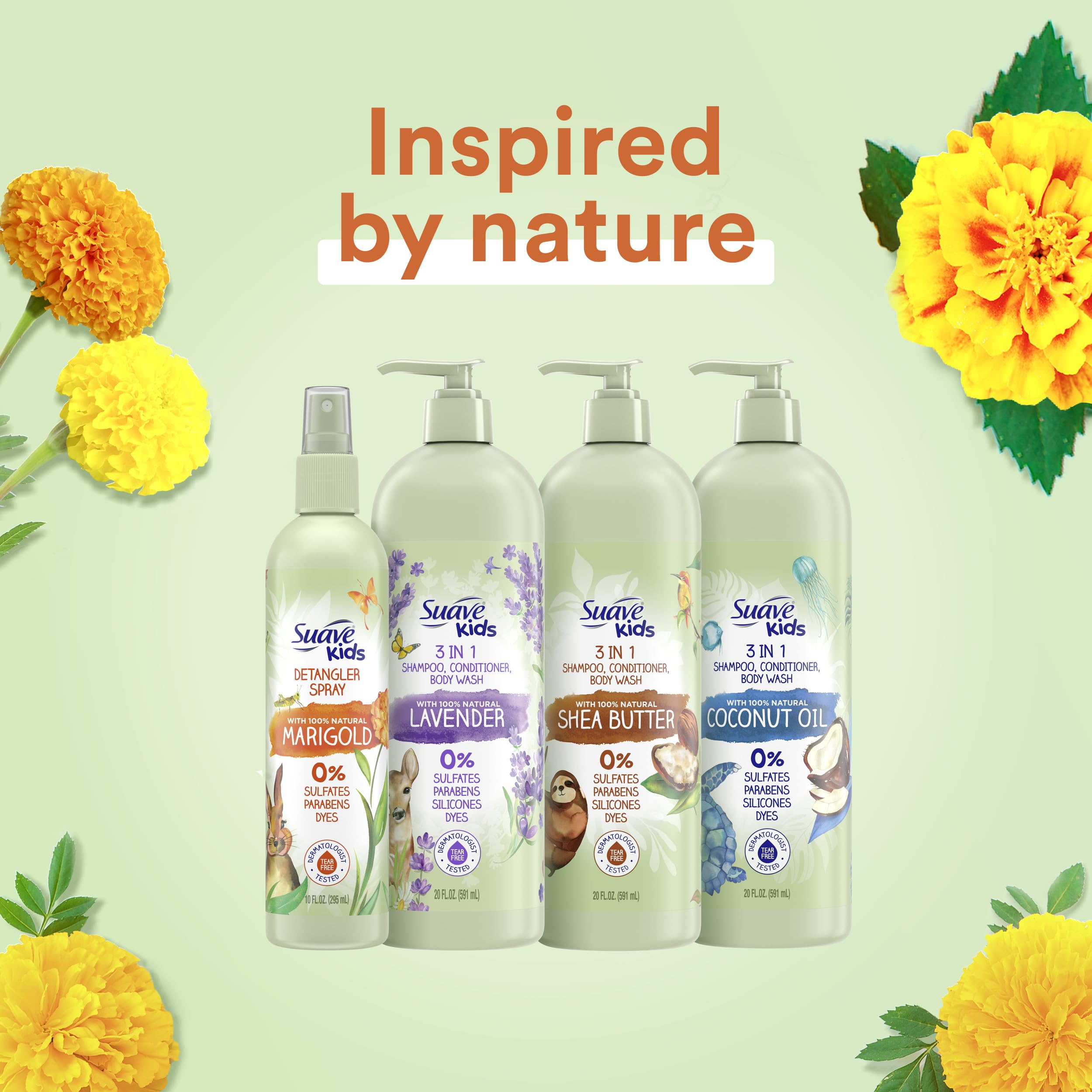Suave Kids shampoo lather close-up highlighting mild formula