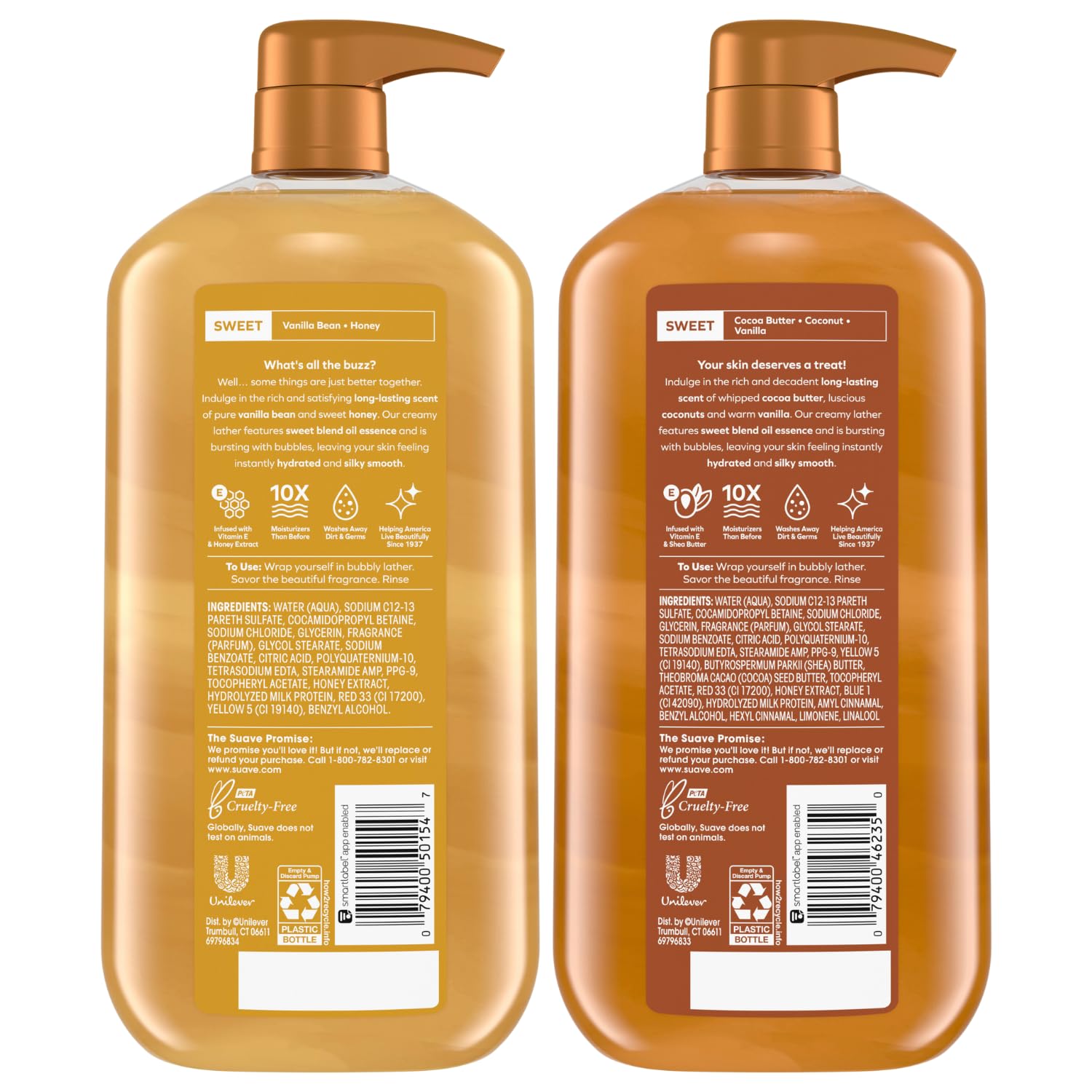 Suave Milk and Honey two-pack display offering versatile moisturizers
