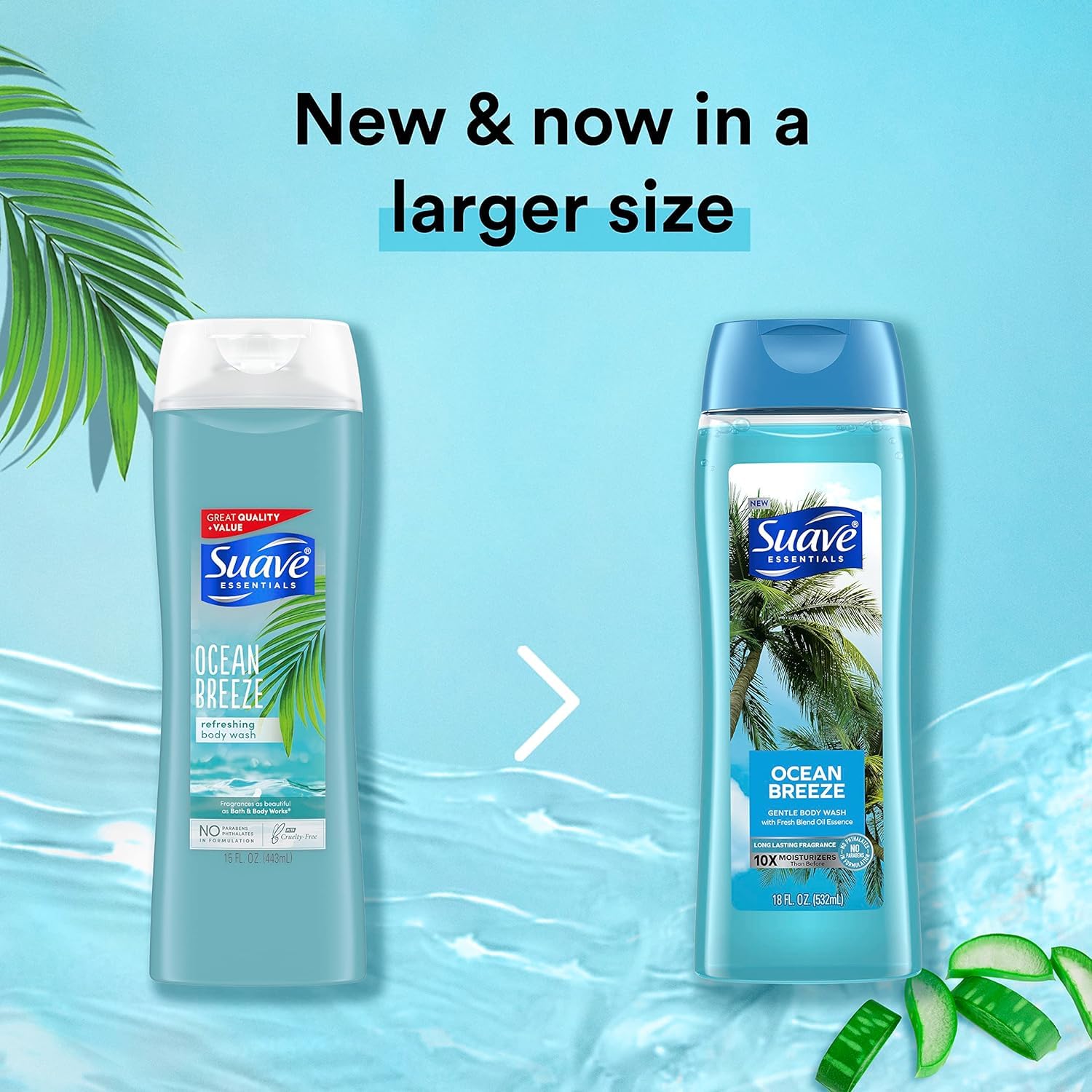 Paraben-free label on Suave Ocean Breeze signals gentle, everyday skin care