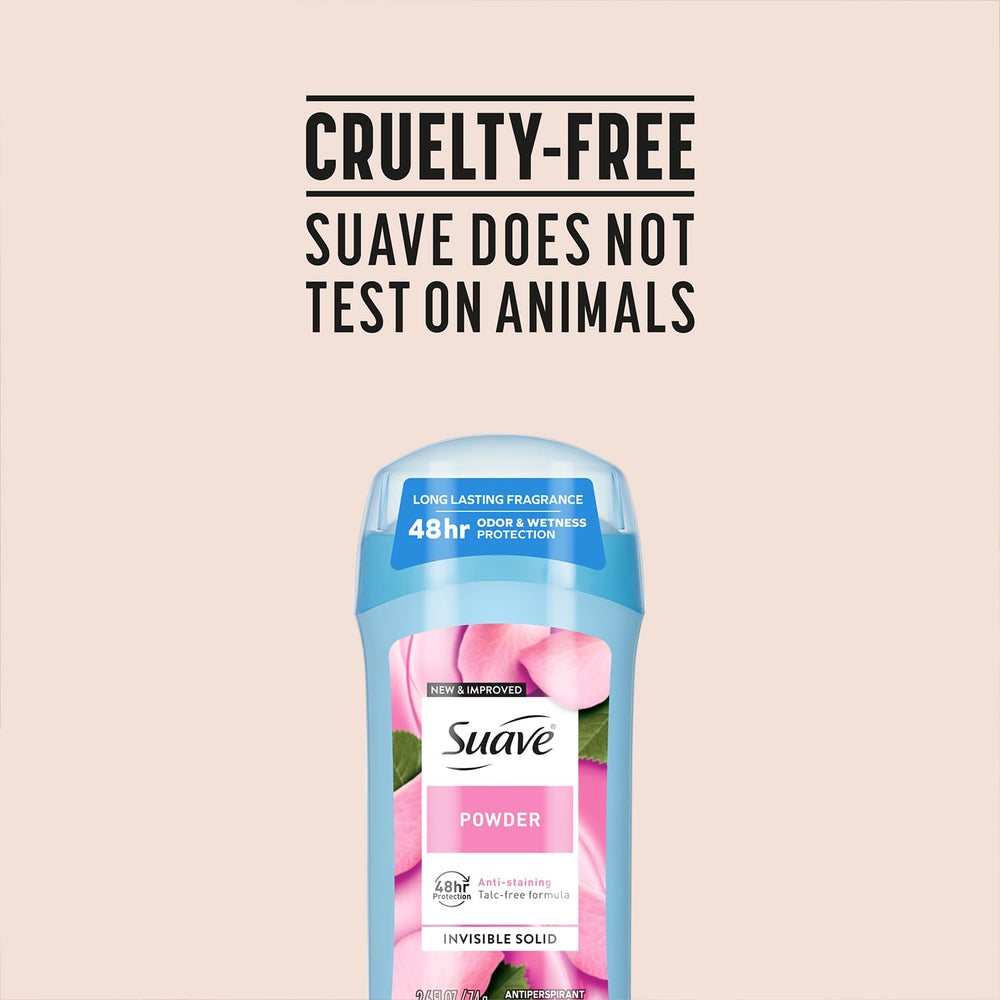 Suave powder fragrance close-up for long-lasting freshness.