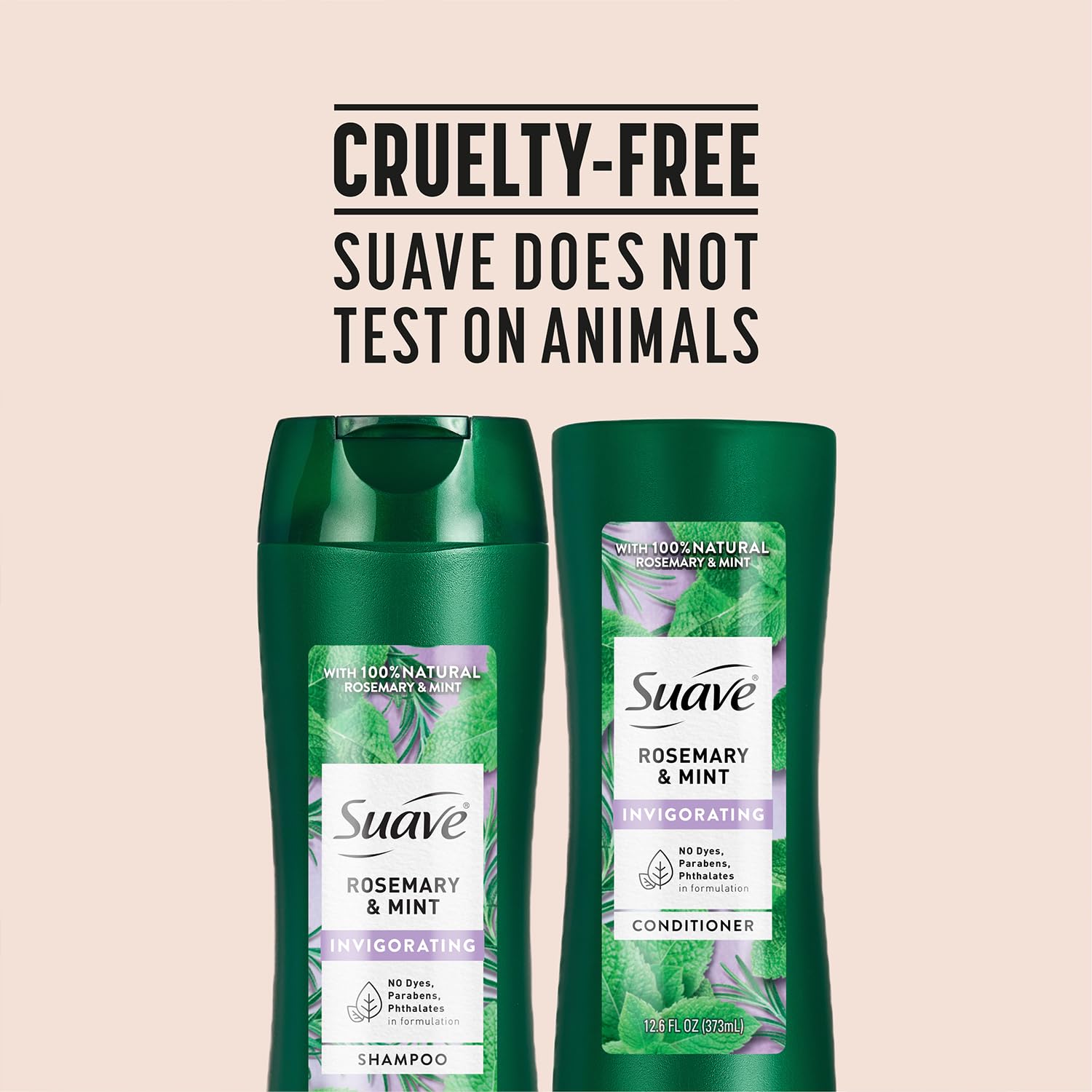 Two-piece Suave Rosemary Mint set box image communicates value.